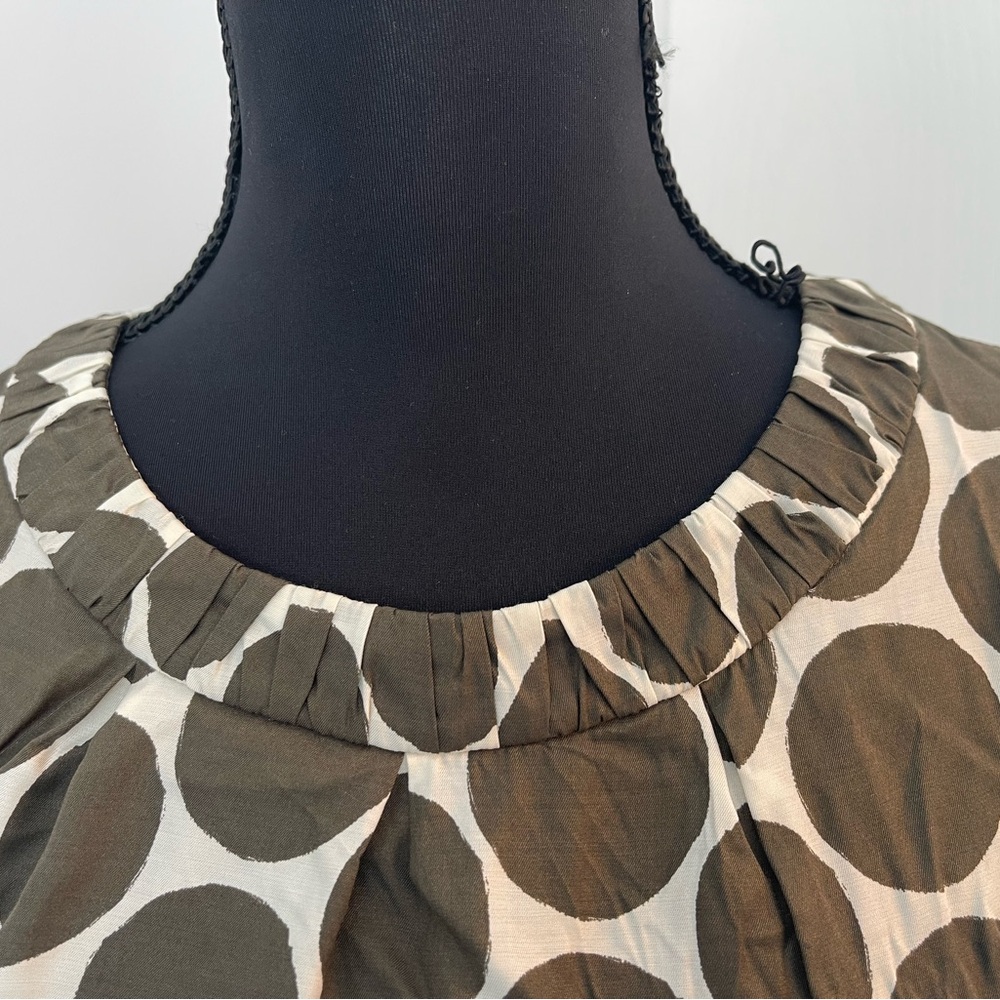Boden Olive Green and Cream  Blouse - Picture 4 of 6